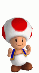 Mario Mushroom Toad Happy Jumping GIF