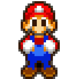 Mario Pixel Art With Red Hat And Overalls Sticker