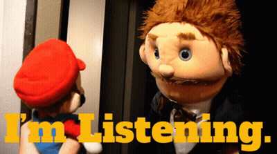 Mario Puppets Talking I M Listening GIF