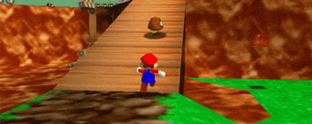 Mario Running In Bridge GIF