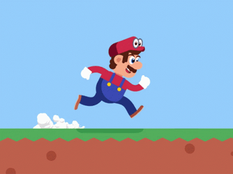 Mario Running In Field GIF