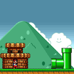 Mario Running In The Tunnel GIF