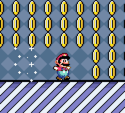 Mario Running To Collect Lot Of Coins GIF