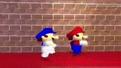 Mario Running Tried To Chase By Friend GIF