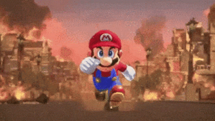 Mario Running With Sonic The Hedgehog GIF