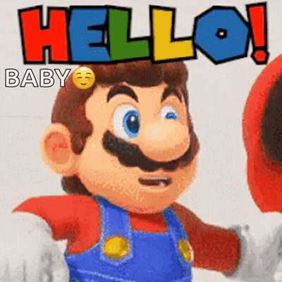 Mario Saying Hello Baby GIF