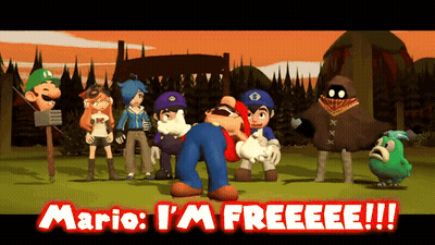 Mario Saying I'm Free GIF