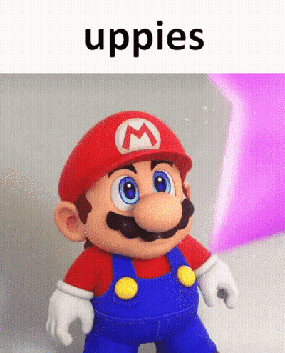 Mario Saying Uppies GIF