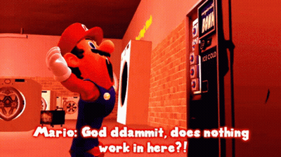 Mario Standing In Laundromat GIF