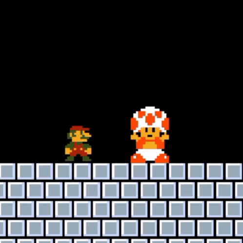Mario Standing Next To Large Orange Flower GIF