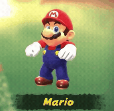 Mario Standing On Green Field GIF