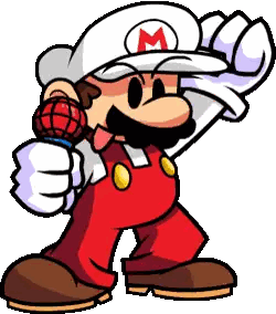 Mario Waving And Holding Microphone Sticker