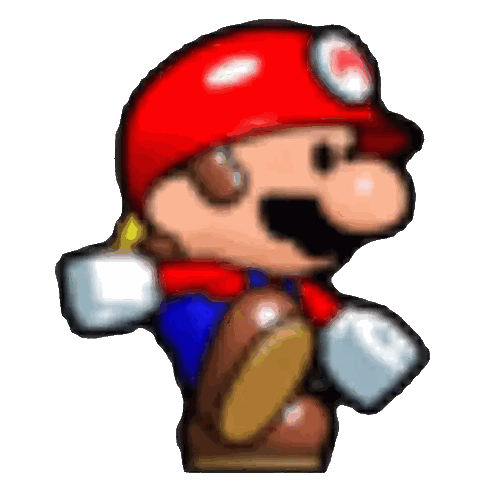 Mario Wearing Red Hat With G Sticker
