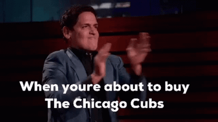 Mark Cuban Clapping The Chicago Cubs GIF
