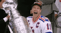 Mark Messier Holding A Stanley Cup GIF