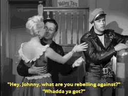Marlon Brando The Wild One 1953 Movie Clip GIF