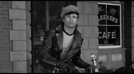 Marlon Brando Wild One 1953 Movie  GIF
