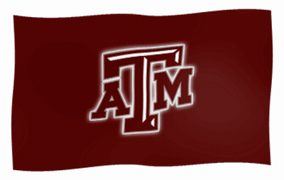 Maroon Flag With White ATM Logo GIF