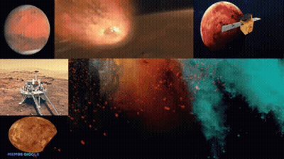 Mars And Venus Collage With Memes Giggle GIF