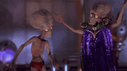 Mars Attacks Aliens Arguing GIF