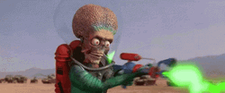 Mars Attacks Firing Guns GIF