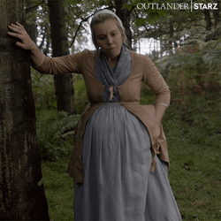 Marsali Mackimmie Pregnant Belly In The Forest GIF