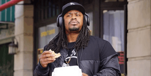 Marshawn Lynch Headphones GIF