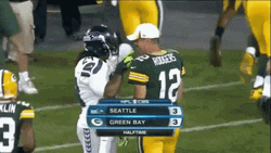 Marshawn Lynch Teasing Opponent GIF