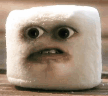 Marshmallow Face Close Up GIF