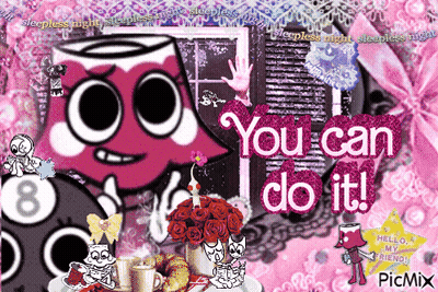 Marshmallow Saying You Can Do It GIF