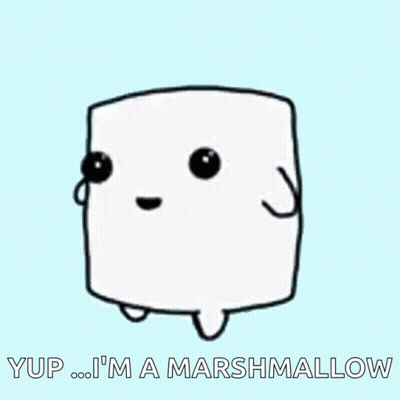 Marshmallow With Yup I'm A Marshmallow GIF