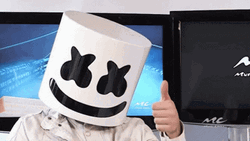 Marshmello Gives Thumbs Up GIF