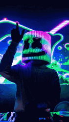 Marshmello Rainbow Light Head GIF