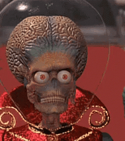 Martian Statue With Helmet GIF