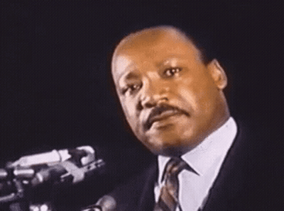 Martin Luther King Jr. Giving Speech At Microphone GIF