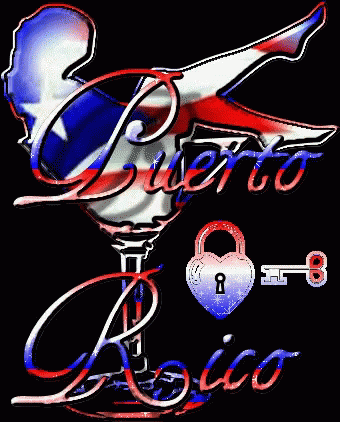 Martini Glass With Puerto Rico GIF