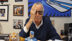 Marvel Comics Stan Lee Peek A Boo  GIF