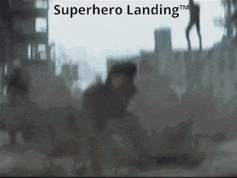 Marvel Superhero Landing Deadpool Iron Man Thor Captain America Batman Spider Man Superhero Landing GIF