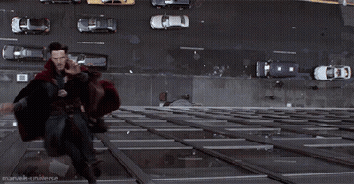 Marvel Universe Man In Cape Running GIF
