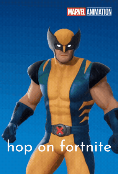 Marvel Wolverine Hop On Fortnite GIF