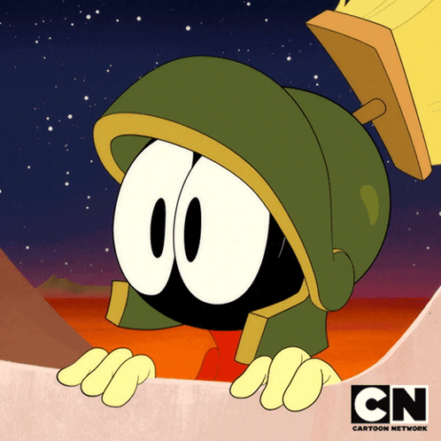 Marvin The Martian From Looney Tunes Is On A Cartoon Network Advertisement GIF