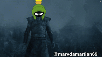 Marvin The Martian Standing In Front Of Crowd GIF