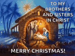 Mary Gave Birth Religious Christmas GIF