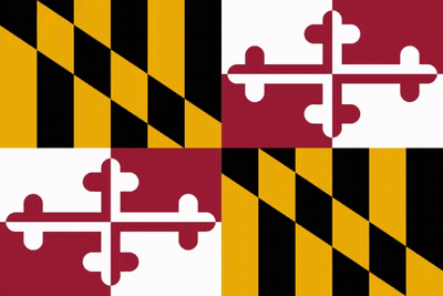 Maryland Flag Red White Yellow Pattern GIF