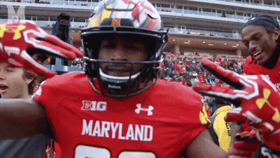 Maryland Football Player Red Jersey GIF