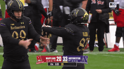 Maryland Vs Northwestern Football On Big TV GIF