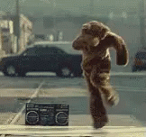 Mascot Bear Backflip Break Dance GIF