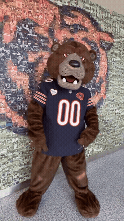 Mascot Bear In Jersey Number 00 GIF
