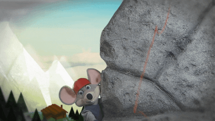 Mascot Biggie Cheese On The Rock GIF