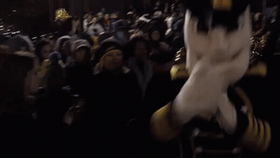 Mascot Close Up Saying Go Dores Keep It Up GIF
